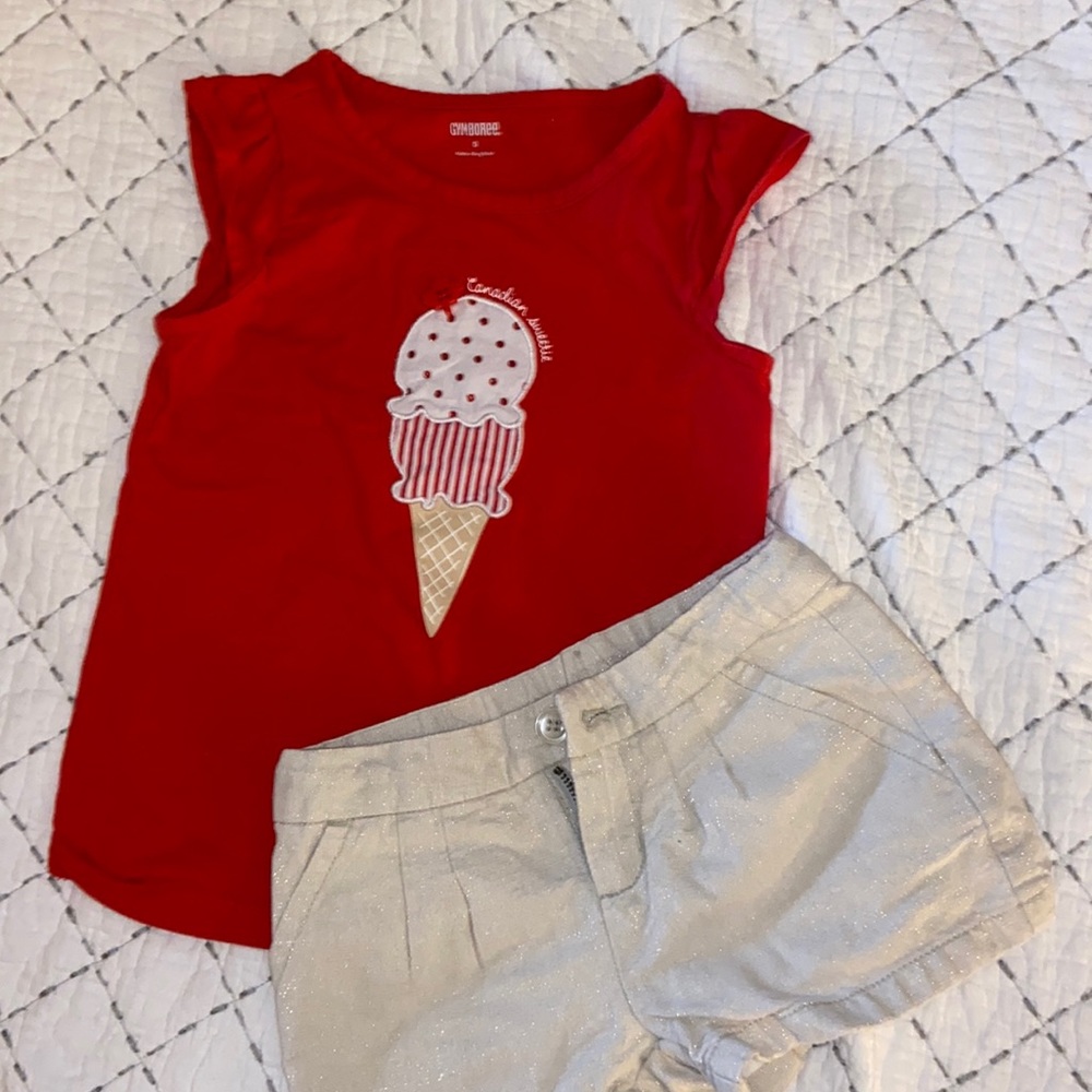 Gymboree Canadian Cutie Red Ruffle Tank. EUC, Size 5